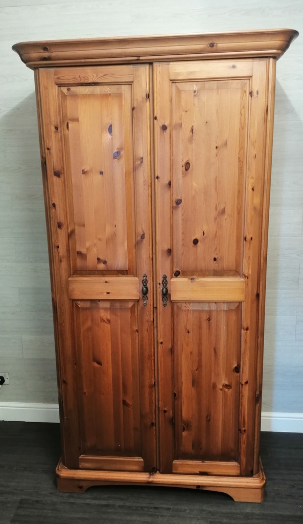 schreiber two door pine wardrobe