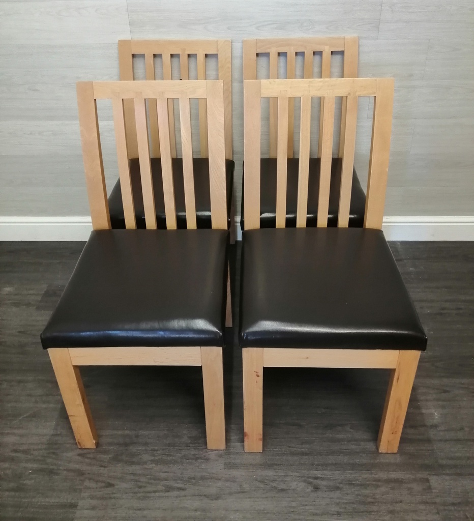 set of four dining chairs