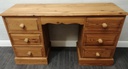 solid Pine six Drawer Dressing Table / Desk