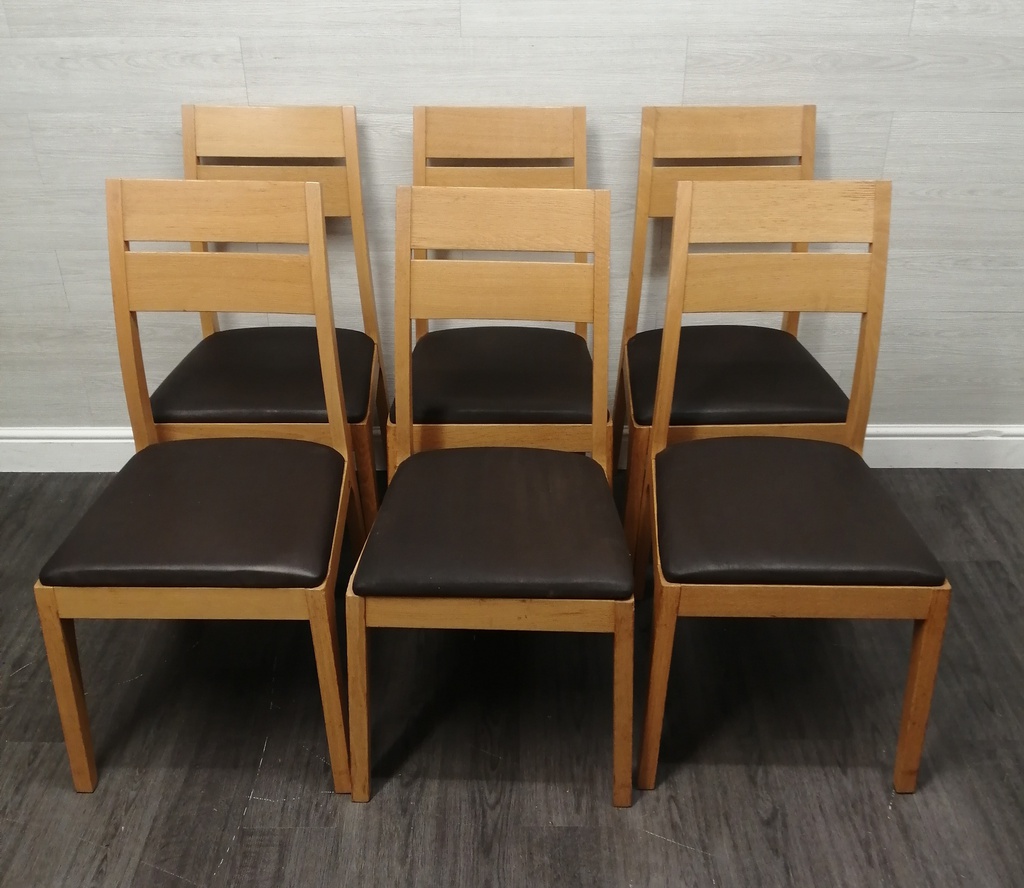 SET OF 6 ERCOL siena DINING CHAIRS