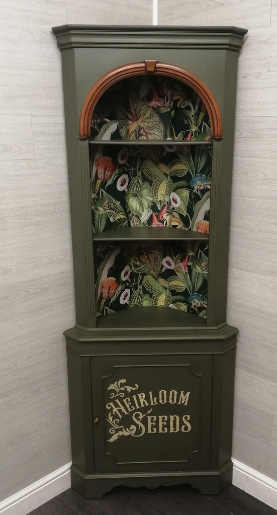 stunning painted corner display unit