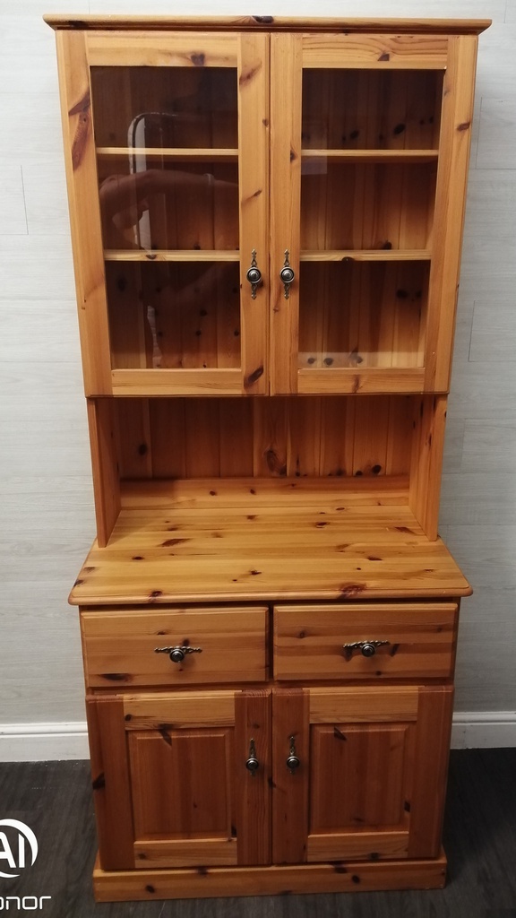 double glazed pine dresser