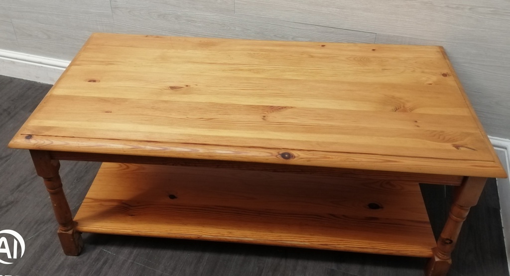 solid pine TWO TIER COFFEE TABLE