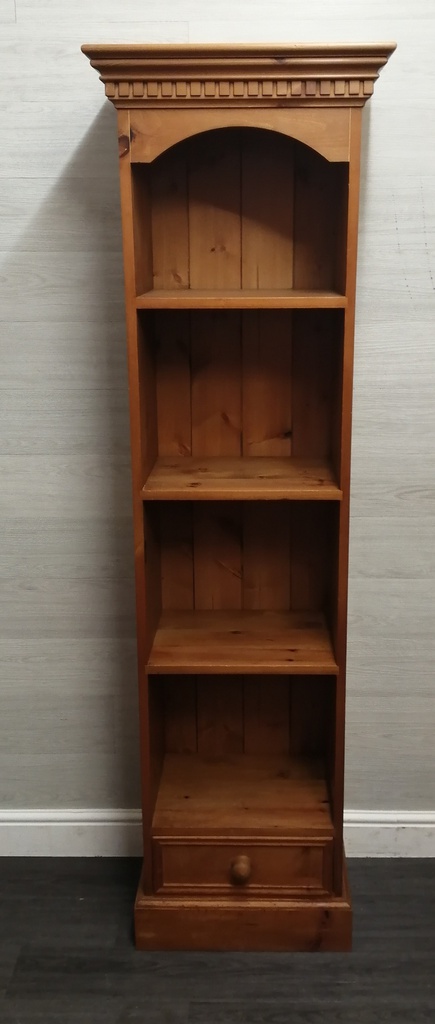 SLIM LINE NARROW PINE BOOKCASe