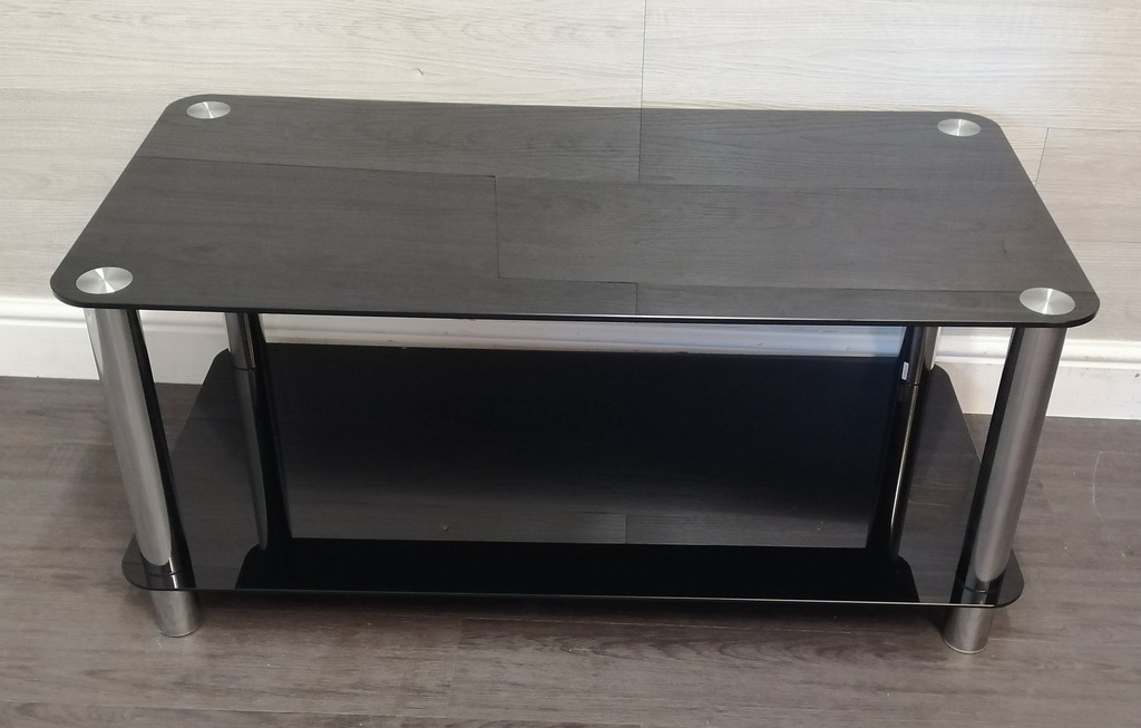 Black Glass coffee table TV Stand