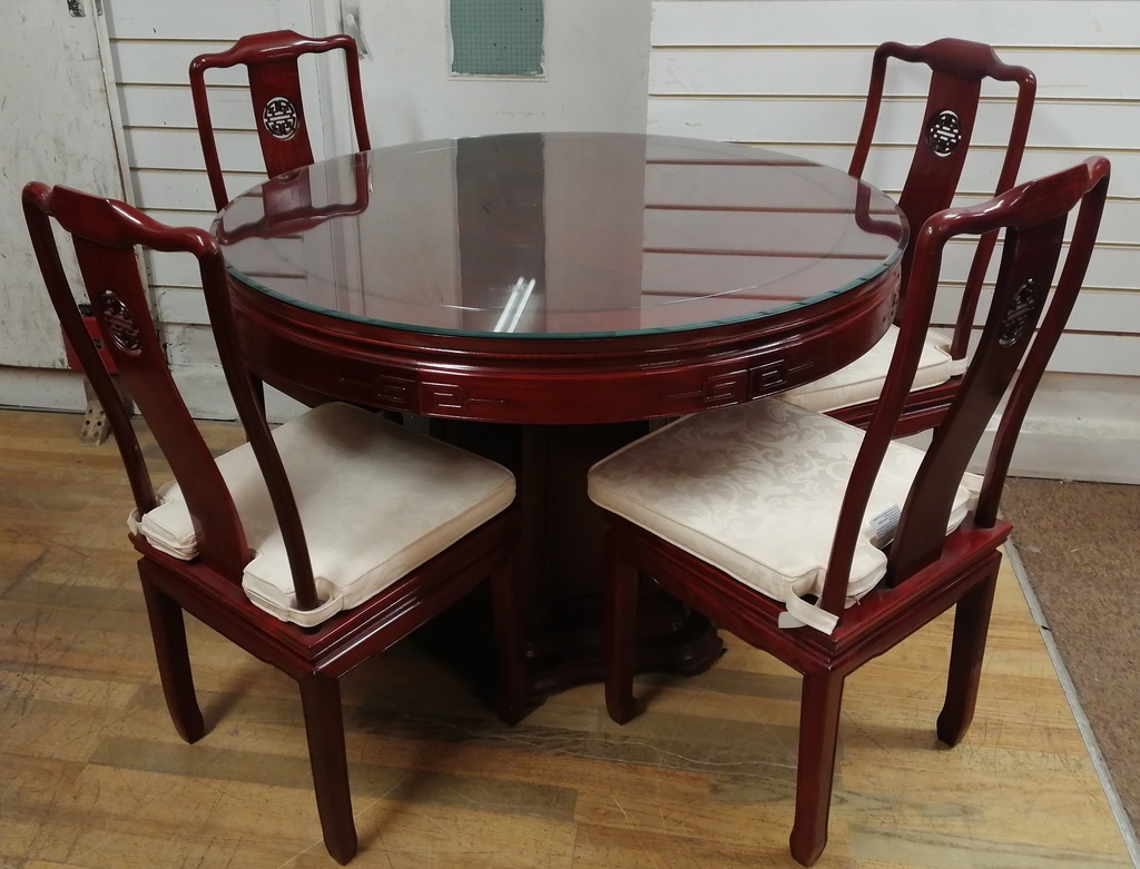 LOVELY oriental style  TABLE &amp; four CHAIRS