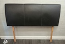 5ft brown faux leather headboard