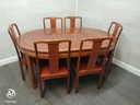 LOVELY oriental style EXTENDING TABLE &amp; SIX CHAIRS