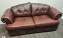 BROWN LEATHER CHESTERFIELD STYLE Sofa