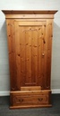 solid pine single door  wardrobe