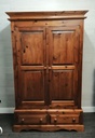 rustic pine double wardrobe