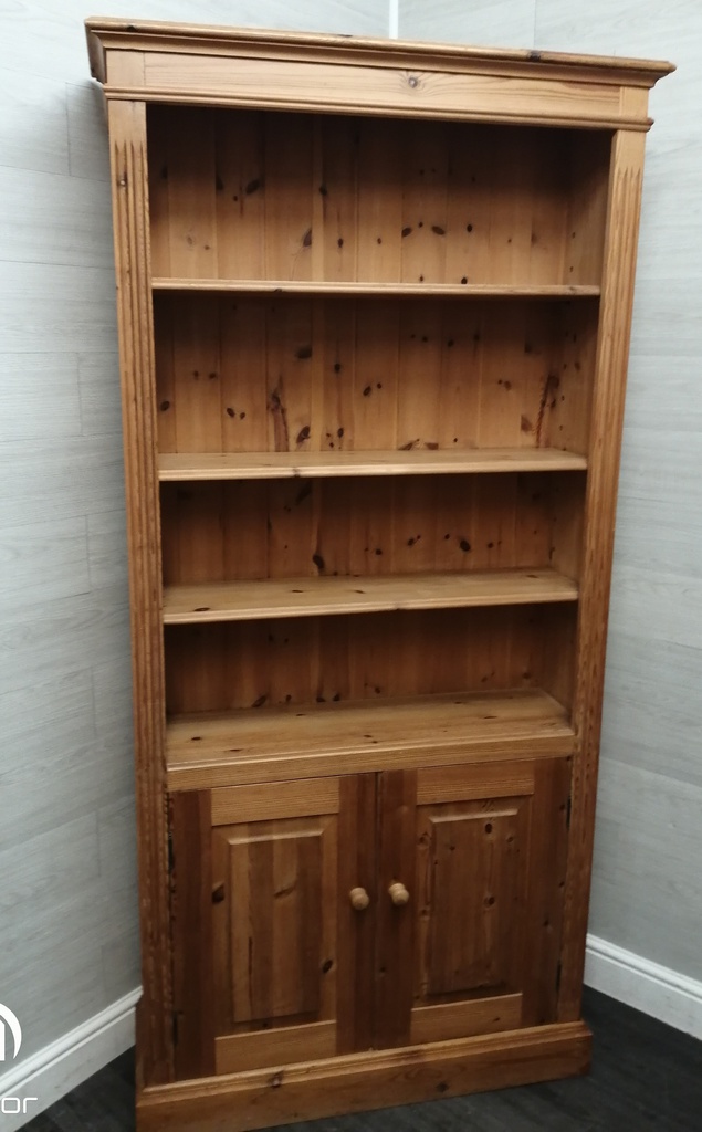 solid pine CUPBOARD BASE BOOKCASE