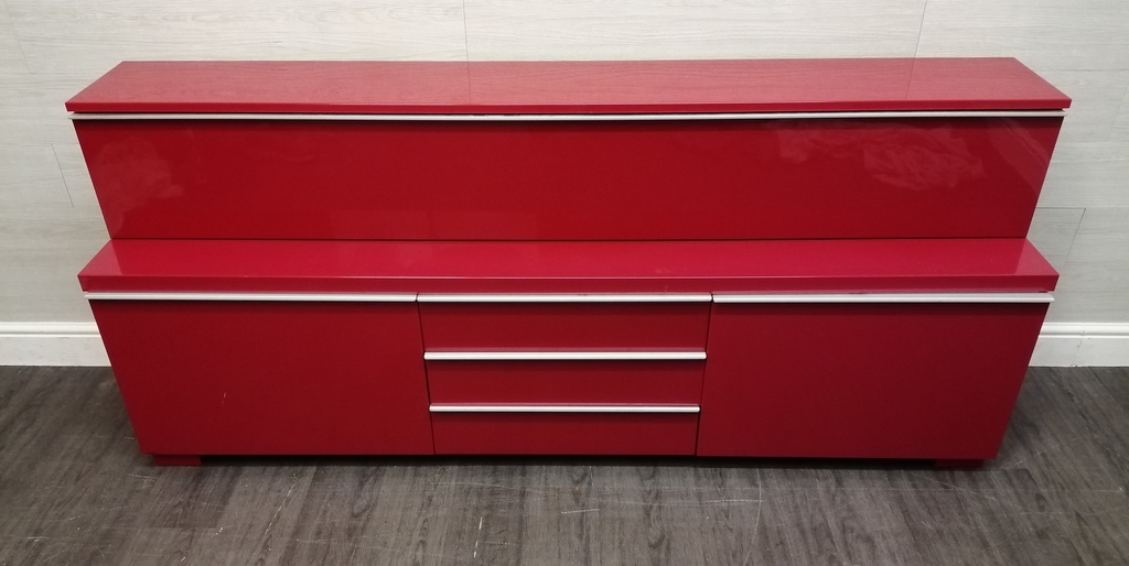 IKEA ‘BESTÅ BURS’ RED TV Bench AND WALL UNIT