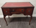 leather top small repro desk or console table