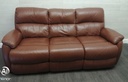 three seater leather  high back sofa