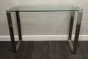 Chrome &amp; Glass Console Table