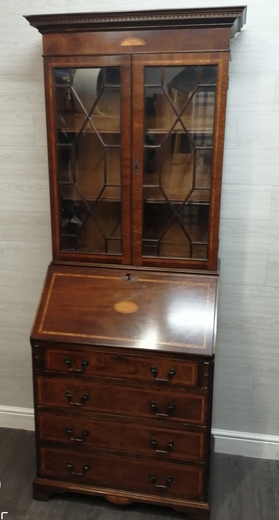 mahogany Repro Bookcase - Bureau