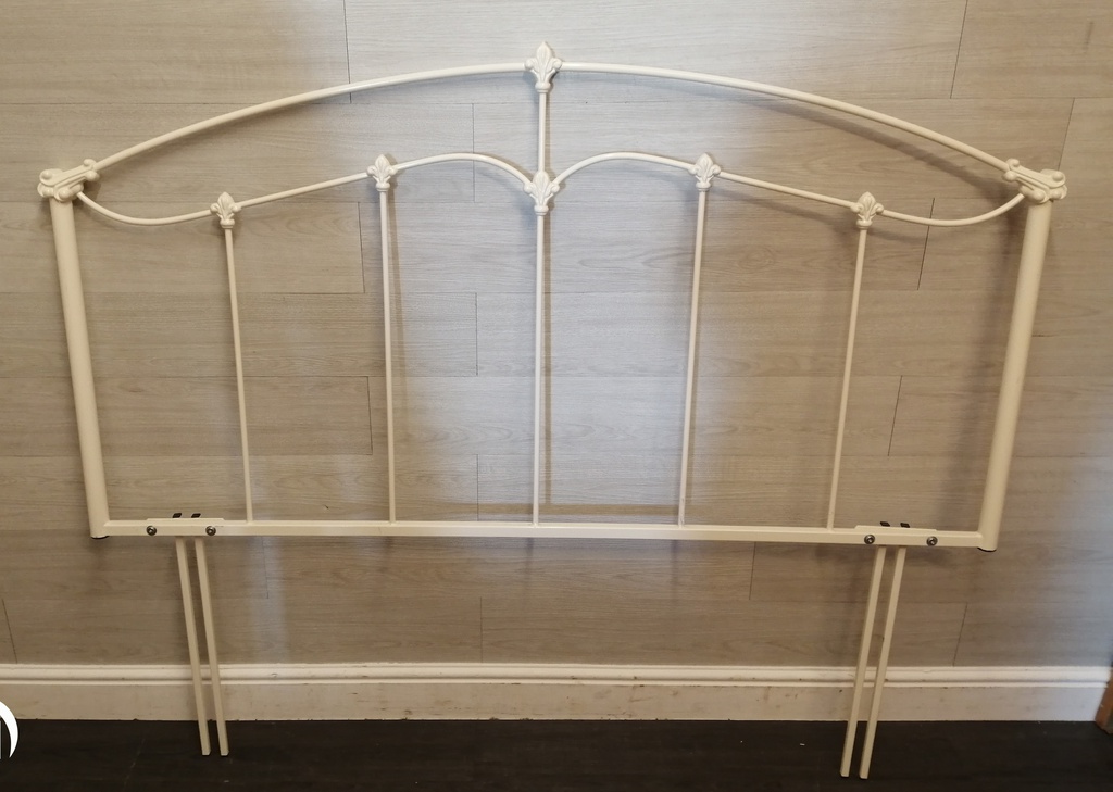 lovely 5ft cream metal headboard