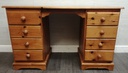 Pine eight Drawer Dressing Table / Desk