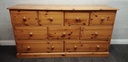 SOLID quality solid PINE LARGE 9 DRAWER MERCHANT STYLE PINE CHEST