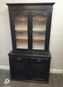 great painted antique glazed display unit