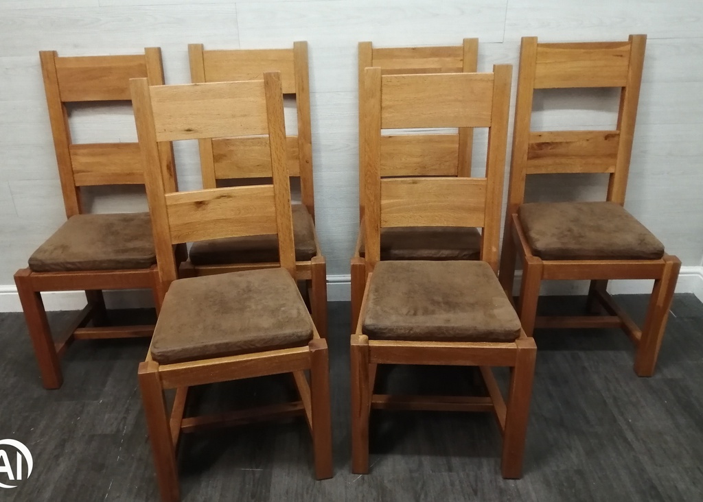 quality set of six oak chairs