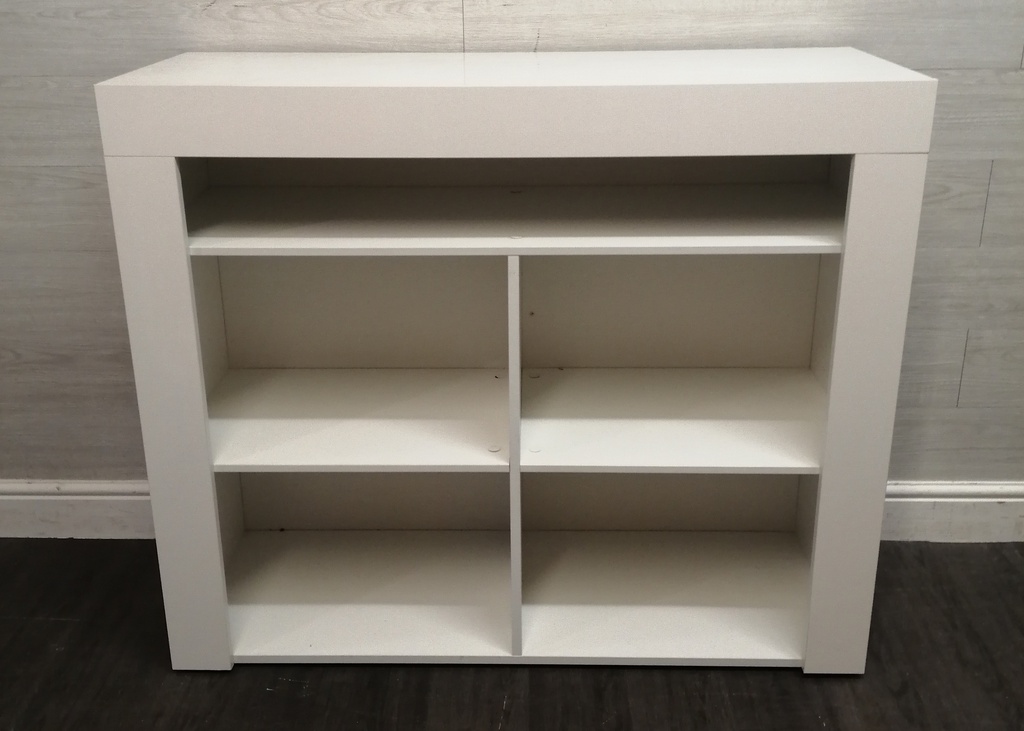 white gloss neat sideboard unit