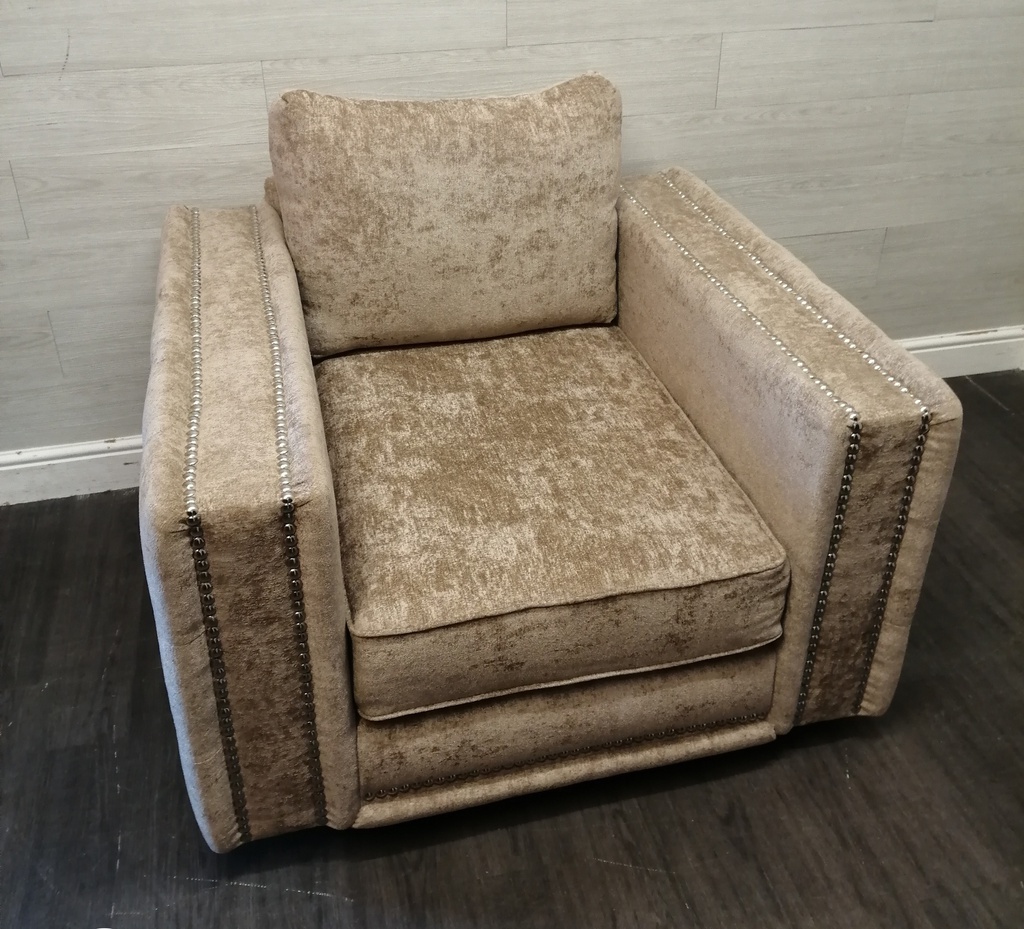 lovely modern beige tone square armchair