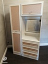 Neat single door wardrobe with vanity unit