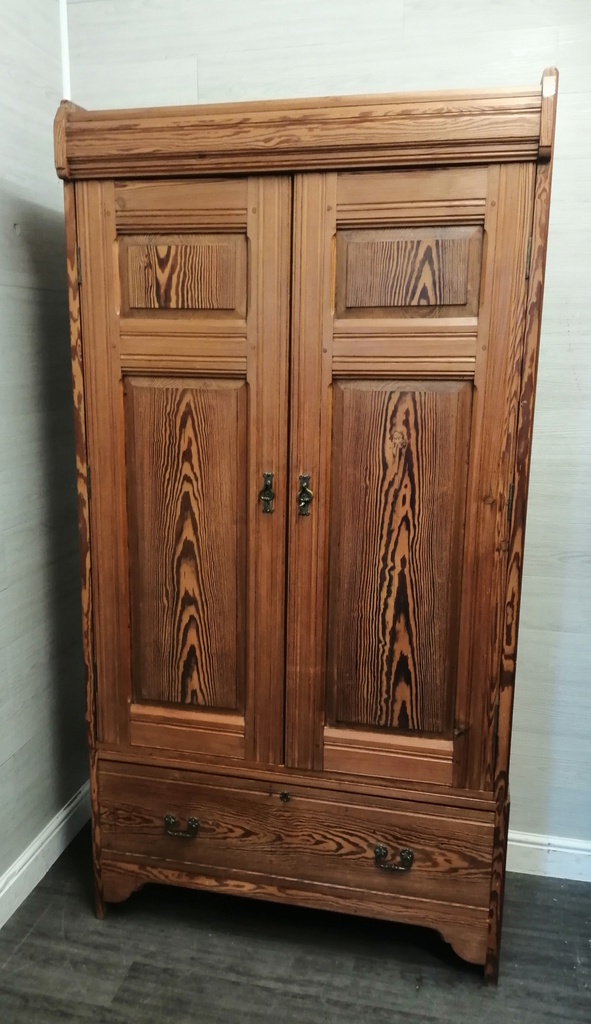 Old pine double wardrobe