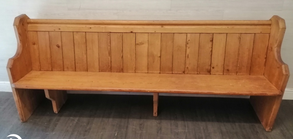 Lovely Large Old Pine Church Pew