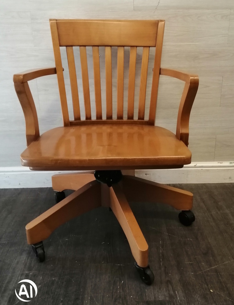 Wooden Swivel Office / Desk Chair