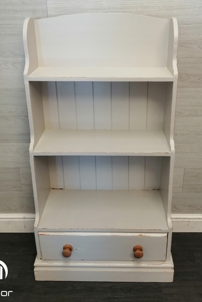 Painted Pine Waterfall Bookcase
