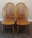 SET OF four hoop BACK DINING CHAIRS