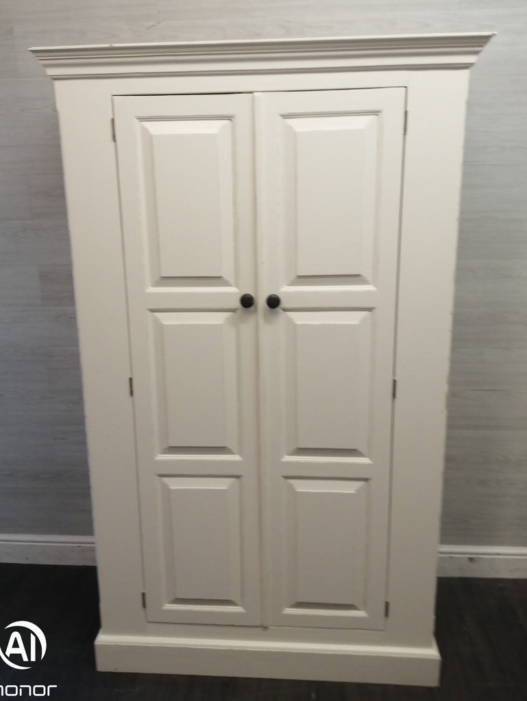 Shabby Chic White  Solid Pine Wardrobe