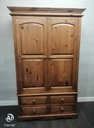 solid pine double wardrobe with drawers