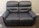 TWO SEATER SLATE BLUE ELECTRIC RECLINER SOFA