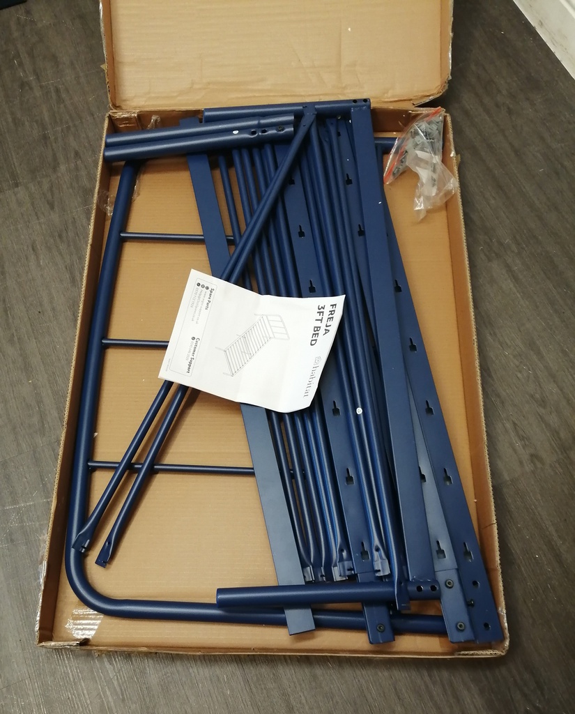 New Boxed Single 3ft Blue Bed Frame