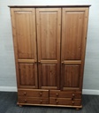 Pine Triple Wardrobe With Drawers