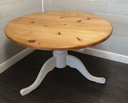 ROUND SOLID PINE TABLE SHABBY CHIC PAINTED TABLE