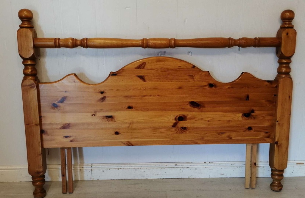 King deals pine headboard