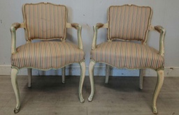 [HF11428] LOVELY OLD FRENCH STYLE NEAT ARM CHAIR