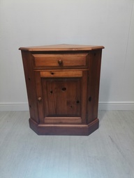 [HF12379] solid pine corner cupboard