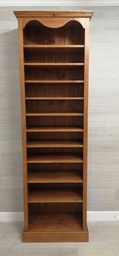 [HF12827] Tall solid pine cd / bookcase unit