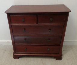[HF14087] classic Dark wood five drawer chest