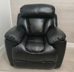 [HF14220] BLACK LEATHER ELECTRIC RECLINER ARMCHAIR