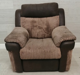 [HF14241] brown cord ELECTRIC RECLINER ARMCHAIR