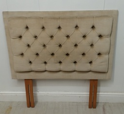 [HF14381] 3ft beige BUTTON FABRIC HEADBOARD