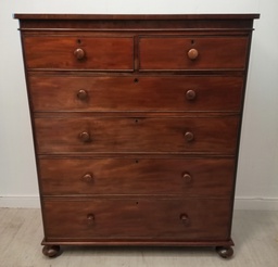 [HF14640] large VICTORIAN MAHOGANY six drawer chest
