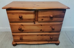 [HF14711] QUALITY SOLID PINE CHEST OF Four DRAWERS